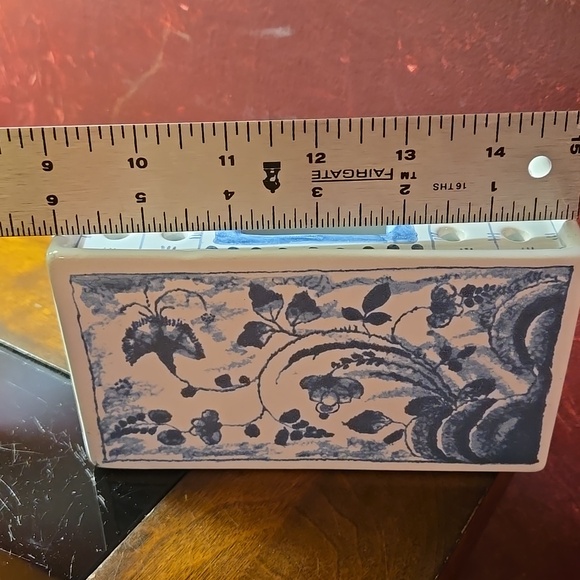 MMA Mottahedeh Portugal Flower Frog Metropolitan Museum of Art Flower Brick Vase - Picture 2 of 9